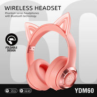 Cat Ear LED Bluetooth Headphones - Kids Wireless Gaming Headset