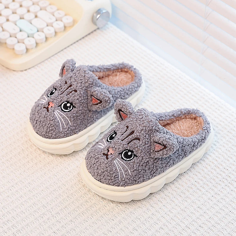 Cozy Winter Cat Slippers
