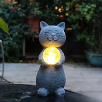 Solar Cat Garden Light - Adorable Outdoor Statue with Auto-Glow