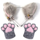 Cat Ear Cosplay Costume Set - Anime Headband & Claw Gloves with Bell