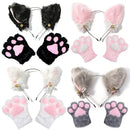 Cat Ear Cosplay Costume Set - Anime Headband & Claw Gloves with Bell