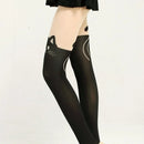 Black Cat Over-the-Knee Socks - Women's Cotton Thigh Highs