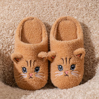 Cartoon Cat Winter Plush Slippers