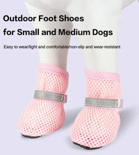 4-Piece Dog Boots Set - Wear-Resistant Protective Footwear for Small & Medium Dogs