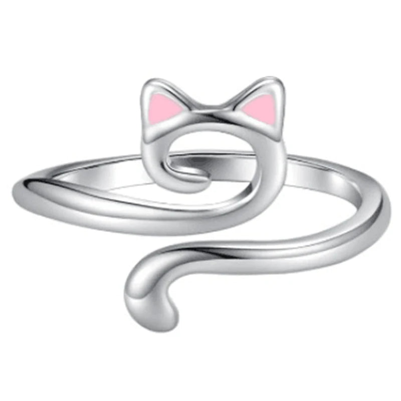 Protective Cat Ears Crochet Ring