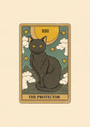 Black and White Cat Tarot Canvas Poster Good Luck Wall Art Pictures for Living Room Bedroom Playroom Modern Home Decor Gift by Tail chasers