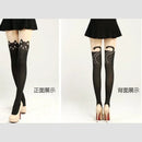 Black Cat Over-the-Knee Socks - Women's Cotton Thigh Highs