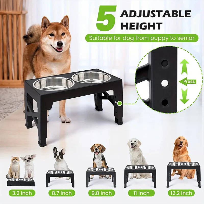 Versatile Adjustable Dog Feeder