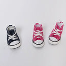 Denim Canvas Dog Sneakers - 4-Piece Waterproof Anti-Slip Booties Set