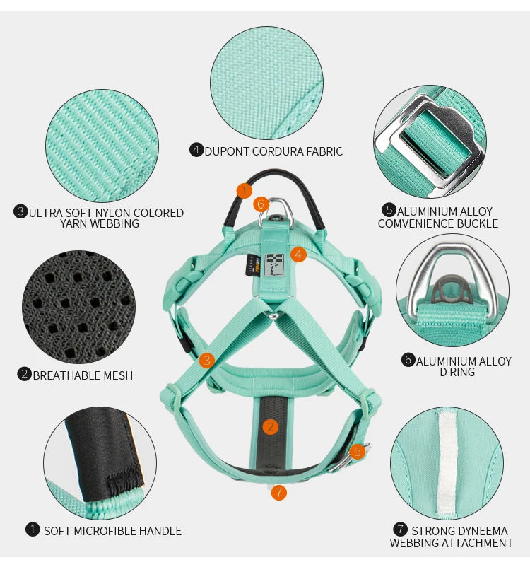 No-Pull Reflective Dog Harness - Adjustable Vest