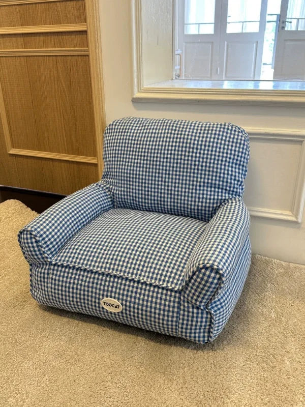 Checkered Pet Sofa Bed