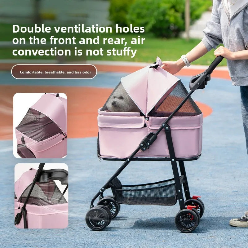 Lightweight Foldable Pet Travel Stroller