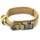 Tactical Military Dog Collar Adjustable Nylon Dog Collar with Control Handle and Metal Buckle for Medium and Large Dogs by Tail chasers