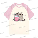 Adorable Cat Cartoon Tee
