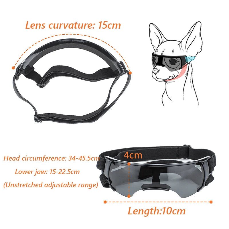 Stylish Dog Sunglasses - UV Protection Goggles for Small & Medium Dogs