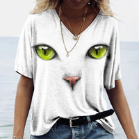Kawaii Cat V-Neck