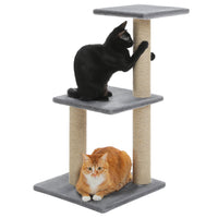 Multi-Level Cat Activity Tree with Scratching Posts & Hammock