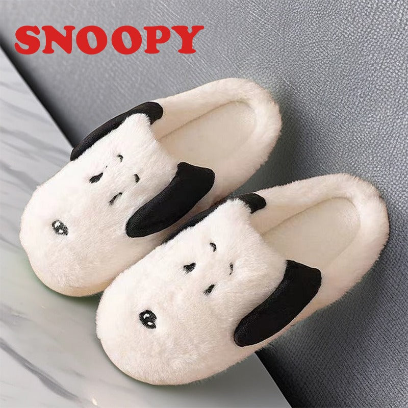 🐕 Snoopy Kawaii Plush Slippers - Nostalgic Winter Warmth for Peanuts Lovers