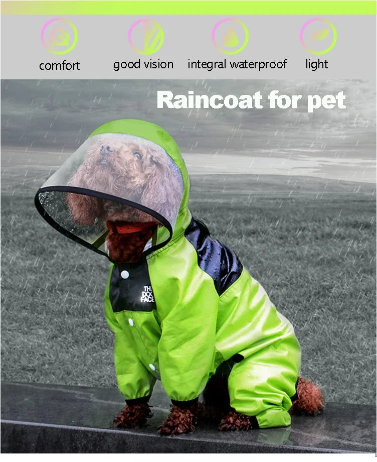 Adorable Dog Raincoat - Waterproof Jumpsuit Fun
