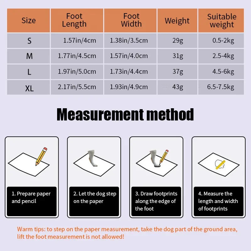 4-Piece Premium Dog Boots - Breathable Wear-Resistant Protective Footwear