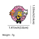 Cat Lady Enamel Pin - Cartoon Lapel Badge