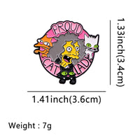 Cat Lady Enamel Pin - Cartoon Lapel Badge