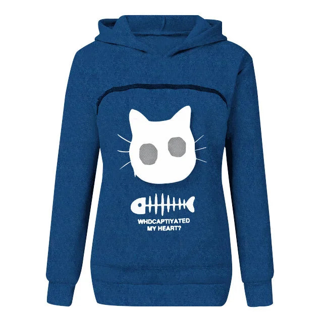Pet Cuddle Pouch Hoodie - Carry Your Cat or Small Dog in Style