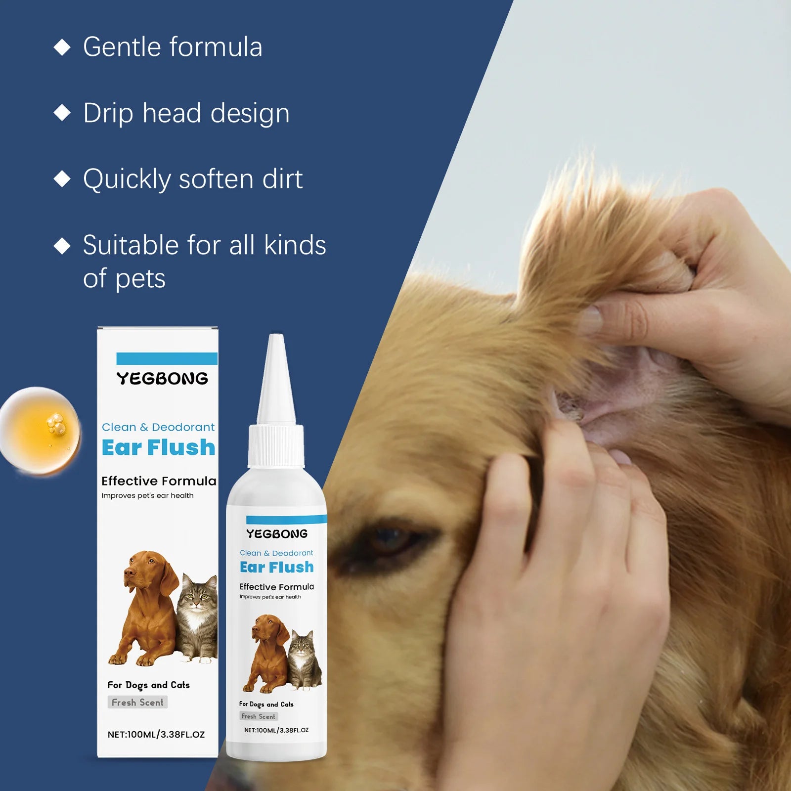Gentle Pet Ear Cleaning Solution