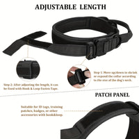 Tactical Dog Collar, Pet Dog Collar, Military Dog Collar Adjustable Dog Training Collar With Quick-release Buckle by Tail chasers
