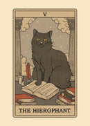 Black and White Cat Tarot Canvas Poster Good Luck Wall Art Pictures for Living Room Bedroom Playroom Modern Home Decor Gift by Tail chasers