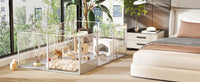 Premium Acrylic Dog Playpen - Extra Large 10-Panel Pet Enclosure