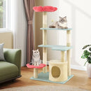 49-Inch Tall Multi-Level Floral Kitten Tower Perch by Tail chasers