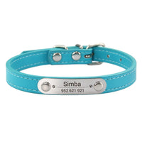 Personalized Engraved Leather Dog Collar