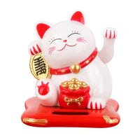🌞 Lucky Beckoning Cat Solar Ornament - Continuous Fortune Waving Decoration