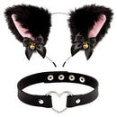 Cat Ear Cosplay Costume Set - Anime Headband & Claw Gloves with Bell