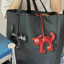 Leather Pet Keychain - Adorable Dog & Cat Charm