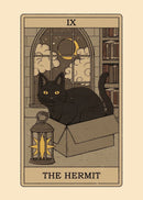 Black and White Cat Tarot Canvas Poster Good Luck Wall Art Pictures for Living Room Bedroom Playroom Modern Home Decor Gift by Tail chasers