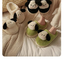 Women's Winter Cartoon Dog Plush Slippers