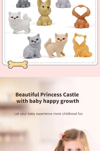 Pet Family Pretend Play Set - Mini House & Dolls