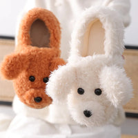 Dog Couple Slippers - Furry Winter
