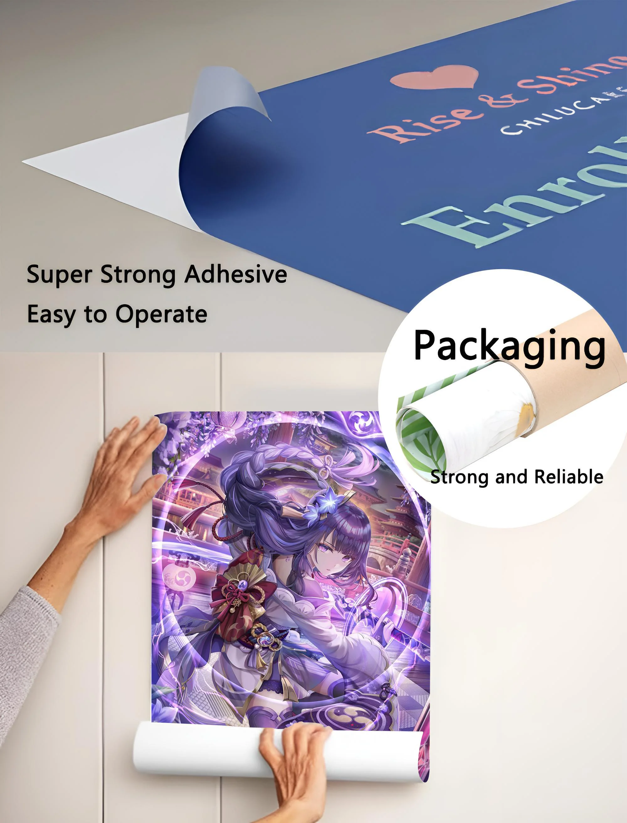 Cute Cats & Dogs Wall Art Poster - Waterproof