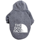 Dog Face Print Hoodie - Winter Jacket for Large Dogs
