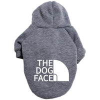 Dog Face Print Hoodie - Winter Jacket for Large Dogs