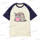 Adorable Cat Cartoon Tee