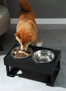 Adjustable Height Elevated Dog Bowls