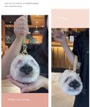 One Shoulder Bag Female Design Small Man Messenger Bag Versatile Hand Made Autumn and Winter Plush Cute Cat Bag by Tail chasers