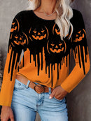 🖤 Women's Halloween Black Cat Long Sleeve T-Shirt - Mystical Gothic Streetwear