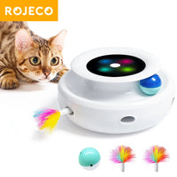 2-in-1 Smart Cat Toy Set - Automatic Feather & Ball with 5 Modes