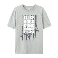 I Like Dogs Guns And Maybe 3 People T-Shirt