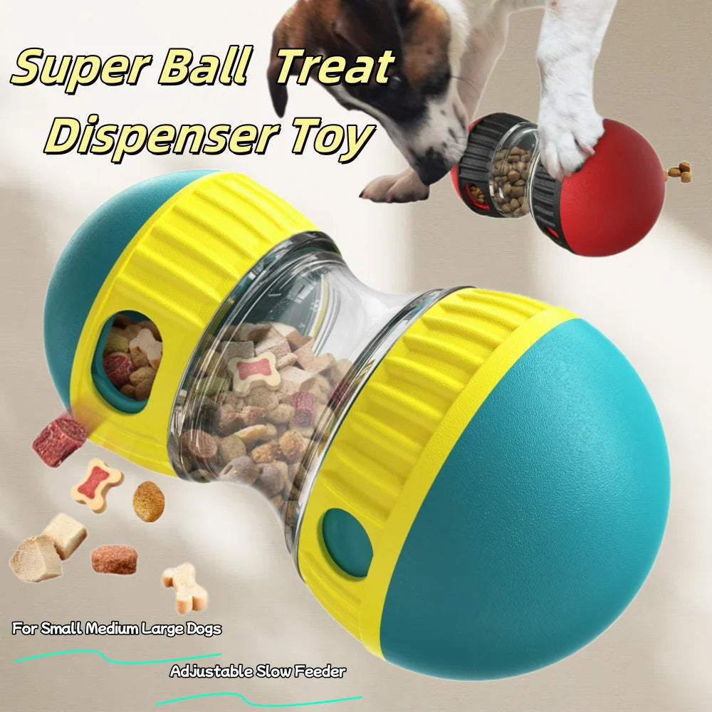 Pet Dog Treat Dispenser Toy - Interactive Slow Feeder for All Dog Sizes